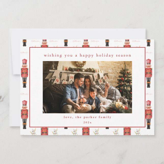 Carte de Noël Nutcracker avec photo (Devant)