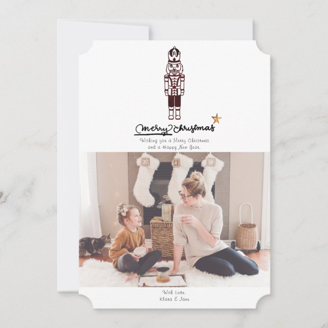 Carte de Noël Nutcracker Joyeux Noël (Devant)