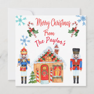 Carte de Noël Nutcracker Watercolor