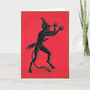 Carte de Noël Obscène vintage Krampus