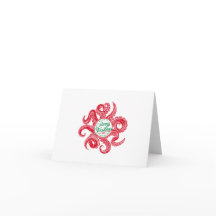 Carte de Noël Octopus