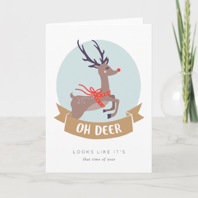 Carte de Noël Oh Deer (Devant)
