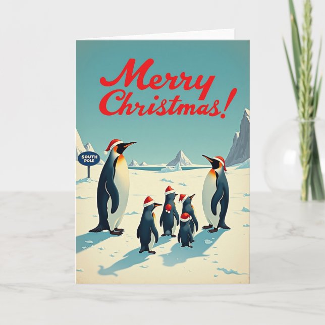 Carte de Noël Oiseaux de la Famille (Devant)