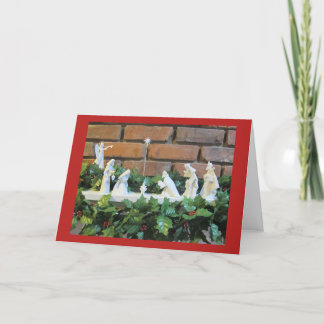 Carte de Noël Origami Nativité