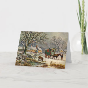 Carte de Noël ou de Noël pour canettes d'antiquité