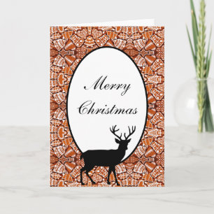 Carte de Noël Pain d'épices Cookies/Stag