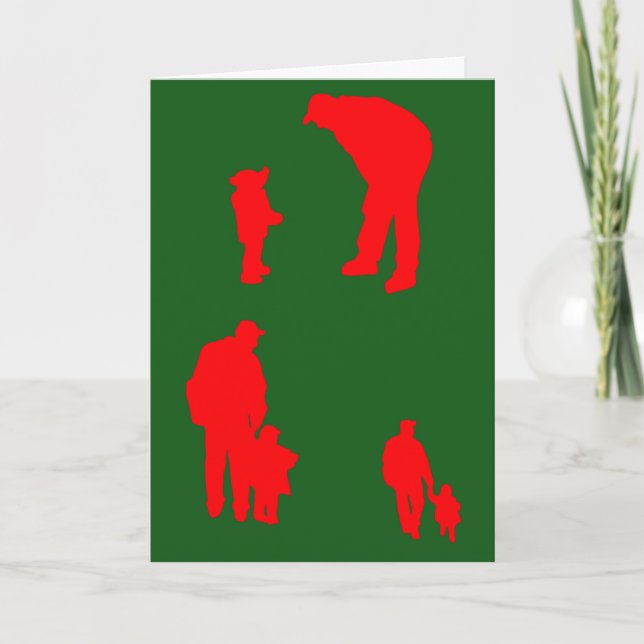 Carte de Noël Papa et enfant (Devant)