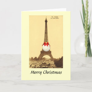 Carte de Noël - Paris, Tour Eiffel