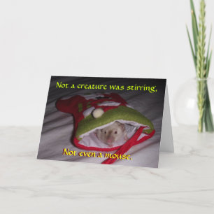 Carte de Noël : Pas même une souris