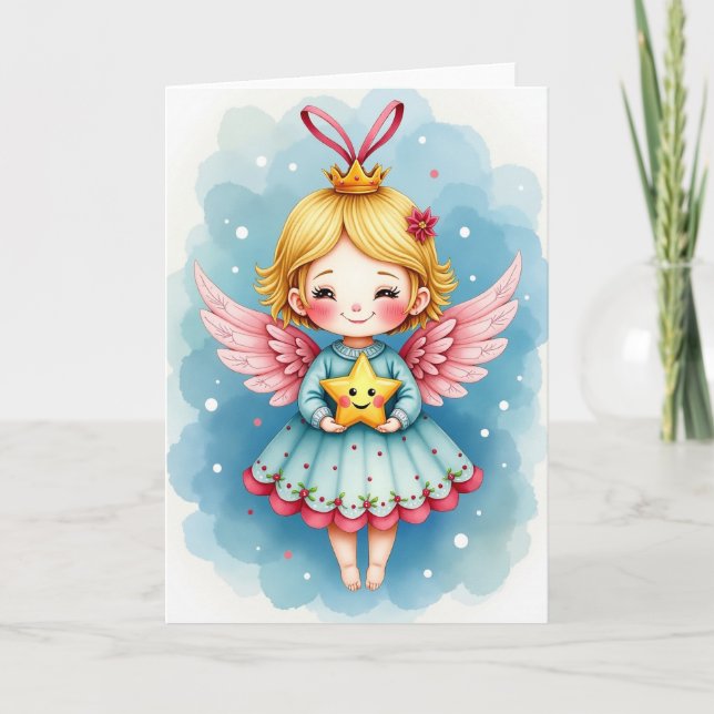 Carte de Noël Pastel Angel (Devant)