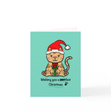 Carte de Noël Pat Purrfect