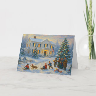 Carte de Noël patriotique Carte de vacances pour v