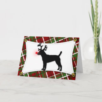 Carte de Noël Patterdale Terrier Reindeer