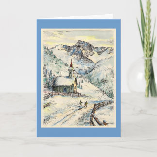 Carte de Noël Paul McGehee "Chapelle Zallinger" -