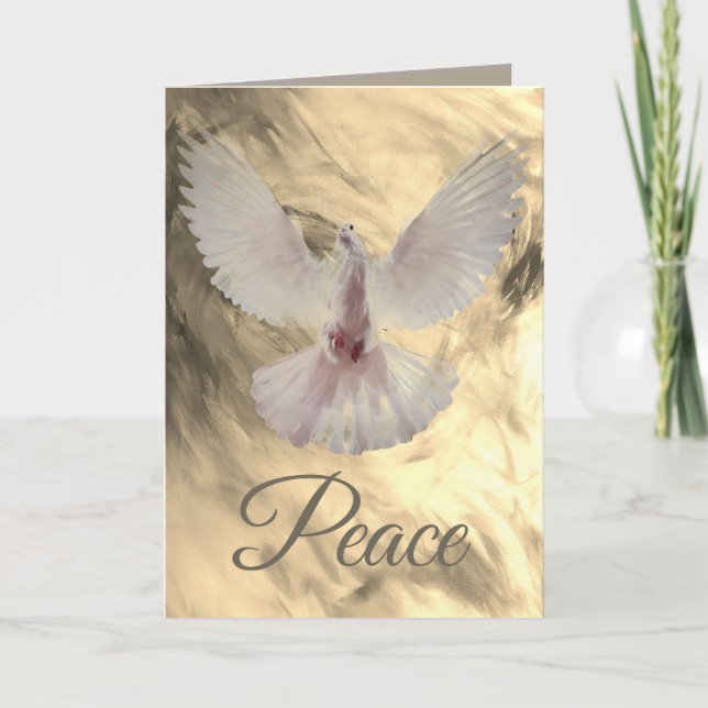 Carte de Noël Peace Dove par Leslie Clair Bures (Devant)