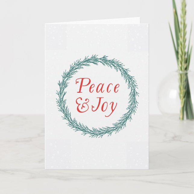 Carte de Noël Peace & Joy (Devant)