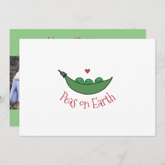Carte de Noël "Peas on Earth"