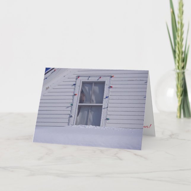Carte de Noël "PEEK-A-BOO" (Devant)