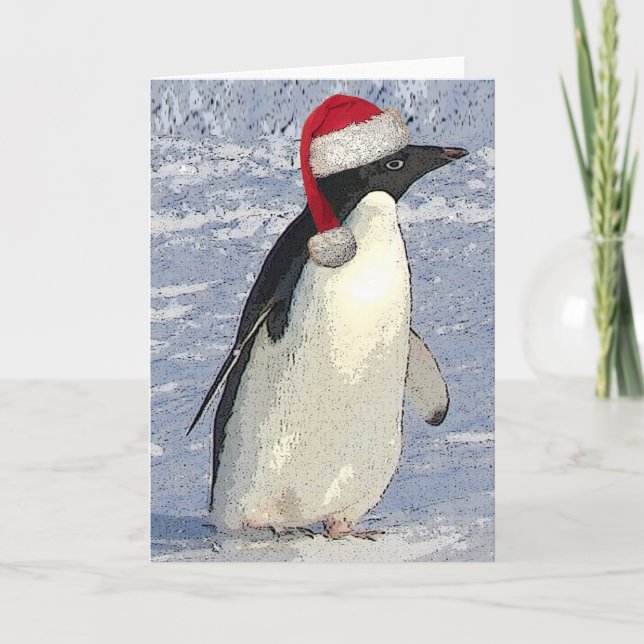 Carte de Noël Penguin (Devant)