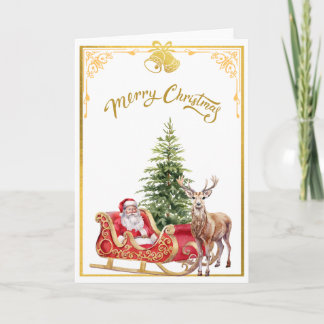 Carte de Noël "Père Noël arrive"