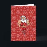 Carte de Noël Père Noël Boxe<br><div class="desc">Cette carte de voeux de Noël sera certainement un coup de fouet cette saison des Fêtes! Design original par BigTexFunkadelic™. © 2017 BigTexFunkadelic</div>