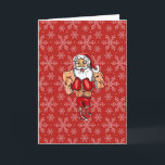 Carte de Noël Père Noël Boxe<br><div class="desc">Cette carte de voeux de Noël sera certainement un coup de fouet cette saison des Fêtes! Design original par BigTexFunkadelic™. © 2017 BigTexFunkadelic</div>