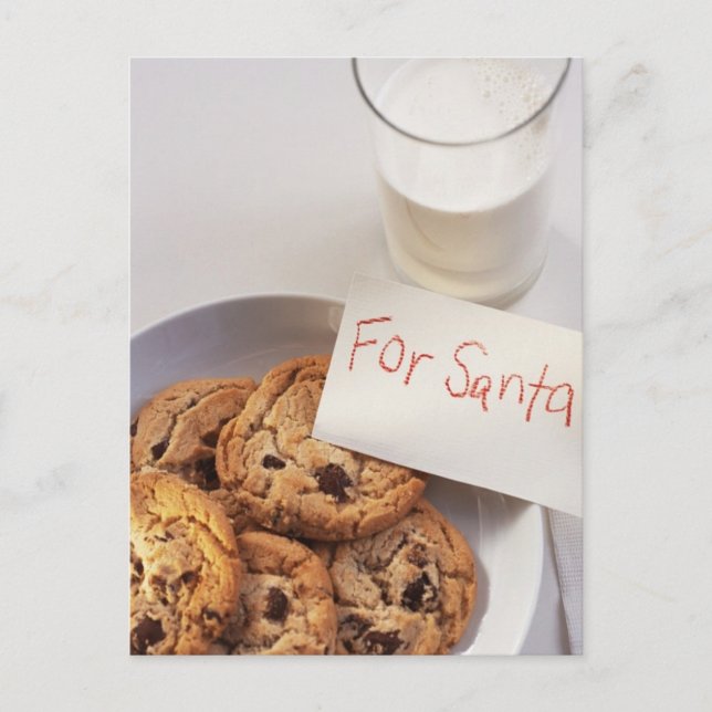 Carte de Noël père Noël Cookies (Devant)