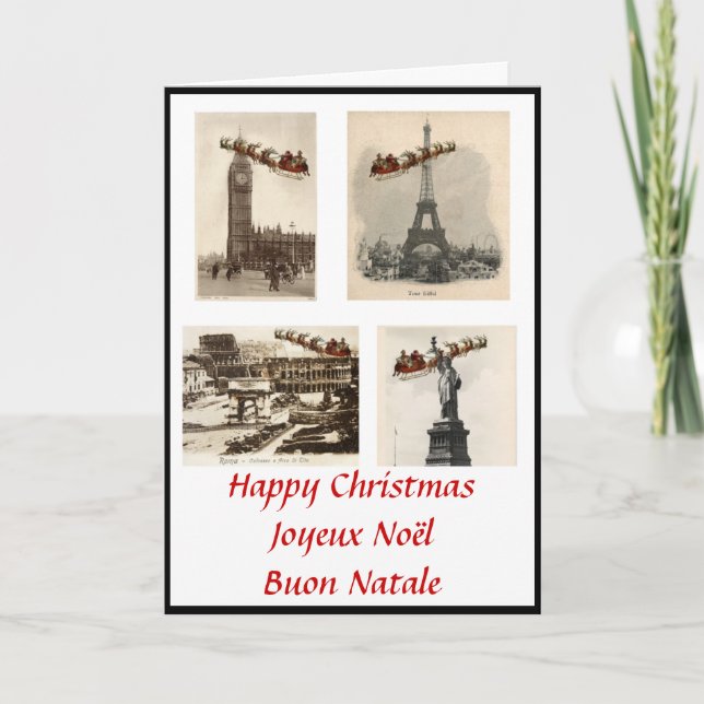 Carte de Noël Père Noël internationale (Devant)