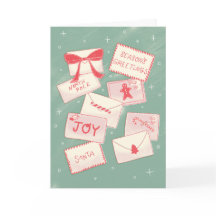 Carte de Noël père Noël Mail Bonnes Fêtes