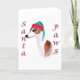 Carte de Noël Père Noël Paws Greyhound