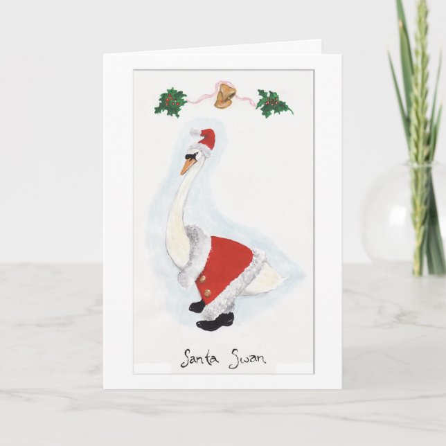 Carte de Noël père Noël Swan (Devant)