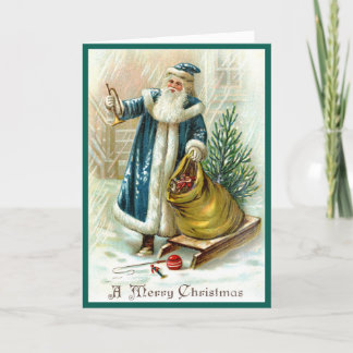 Carte de Noël Père Noël victorienne