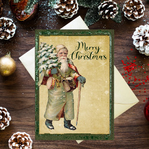 Carte de Noël Père Noël vintage
