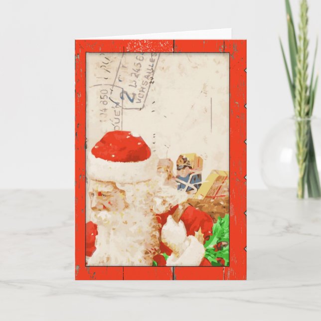 Carte de Noël Père Noël vintage (Devant)