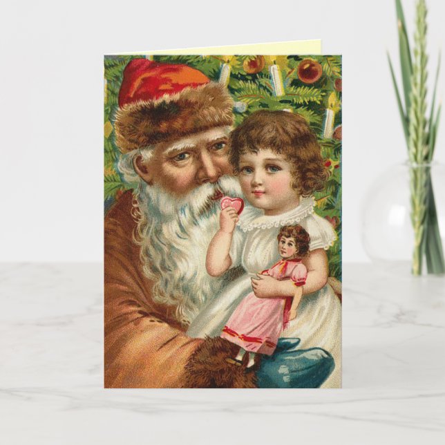 Carte de Noël Père Noël vintage (Devant)