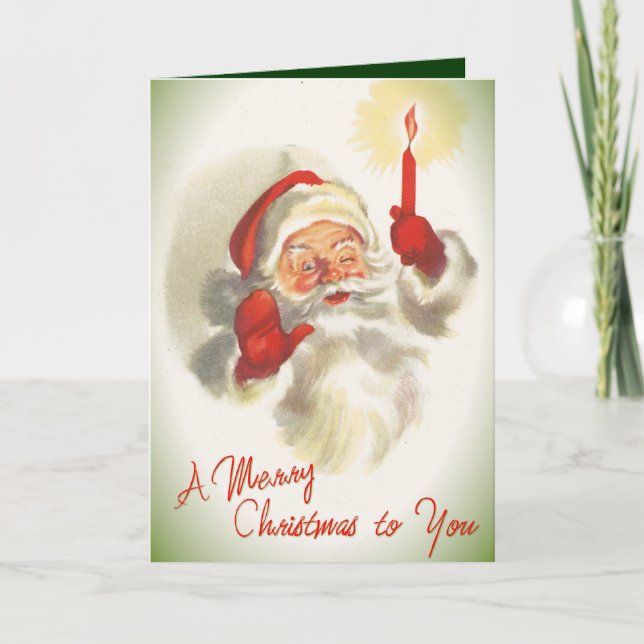 Carte de Noël Père Noël vintage (Devant)