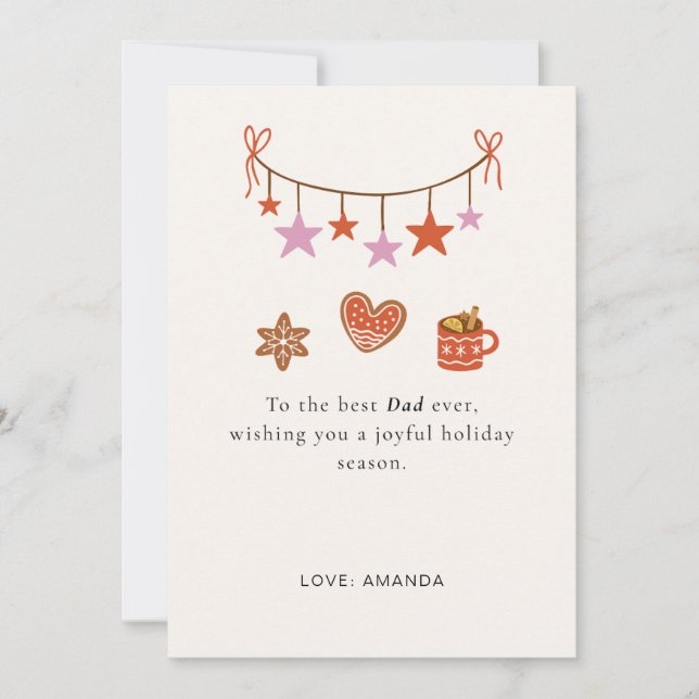 Carte de Noël Père personnalisée (Devant)