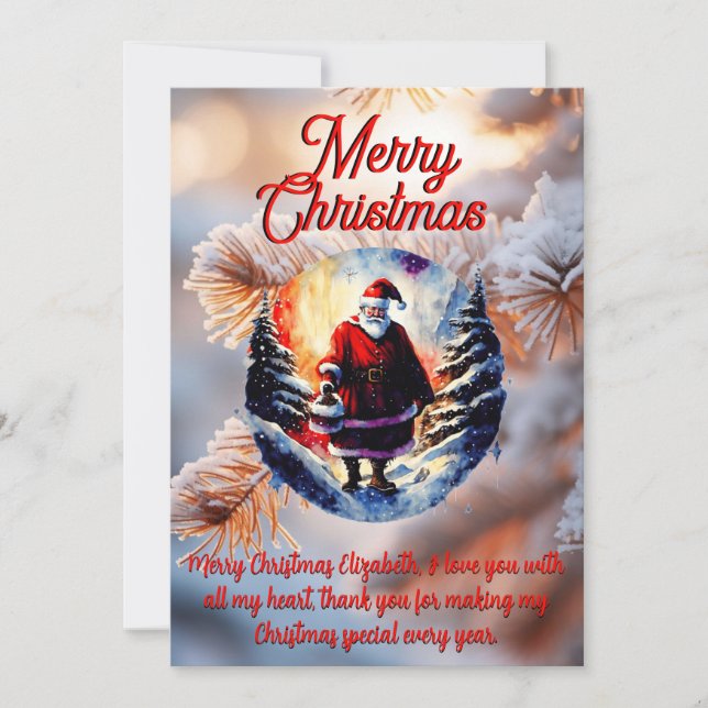 Carte de Noël personnalisable (Devant)