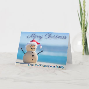 Carte de Noël personnalisable drôle de bonhomme de
