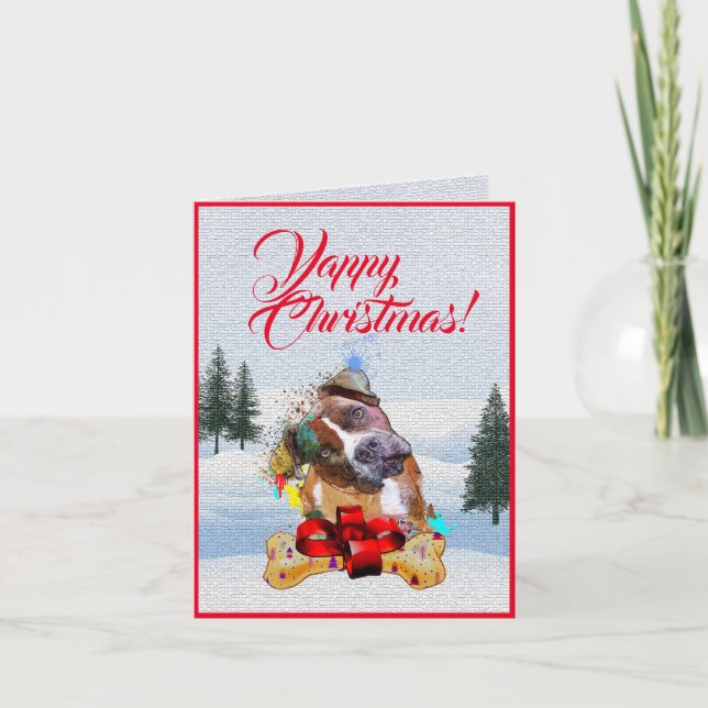 Carte de Noël personnalisable et mignonne pour chi (Devant)
