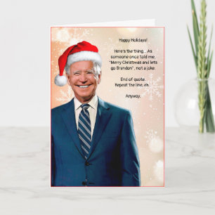 Carte de Noël personnalisable Joe Biden