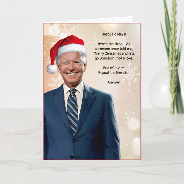 Carte de Noël personnalisable Joe Biden (Devant)