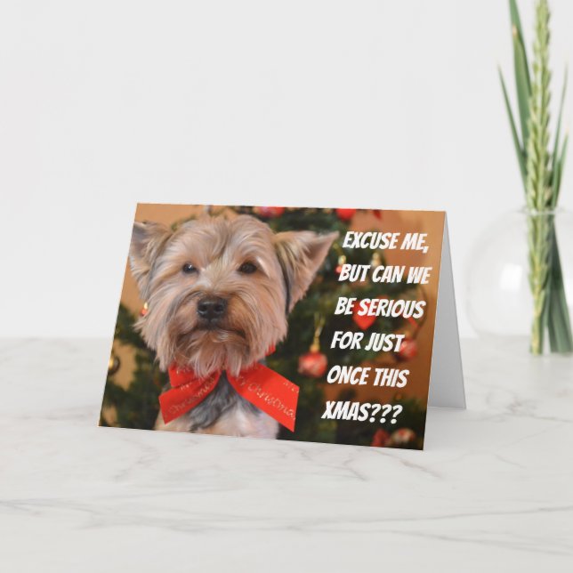 CARTE DE NOËL PERSONNALISABLE POUR CHIEN (Devant)