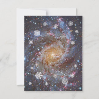 Carte de Noël personnalisable Snowy Galaxy