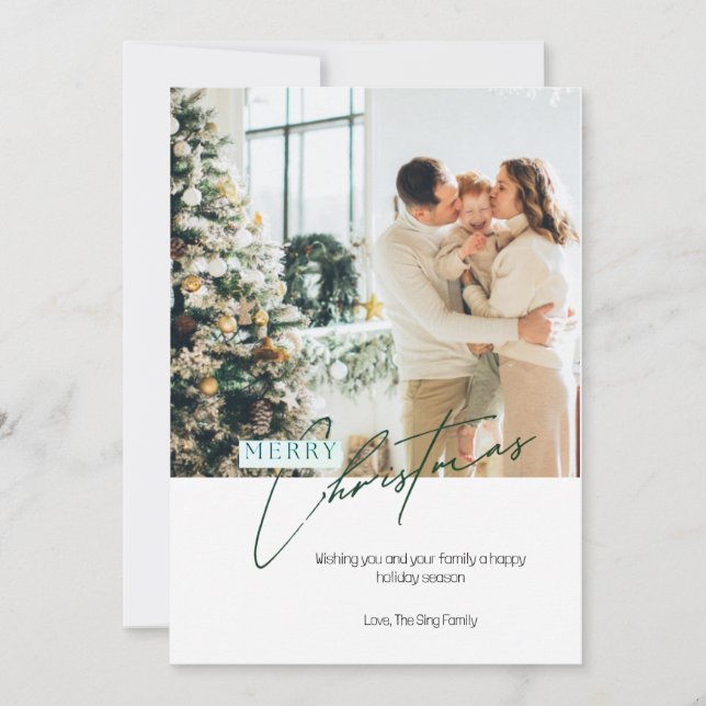 Carte de Noël personnalisée (Devant)