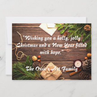 Carte de Noël personnalisée.