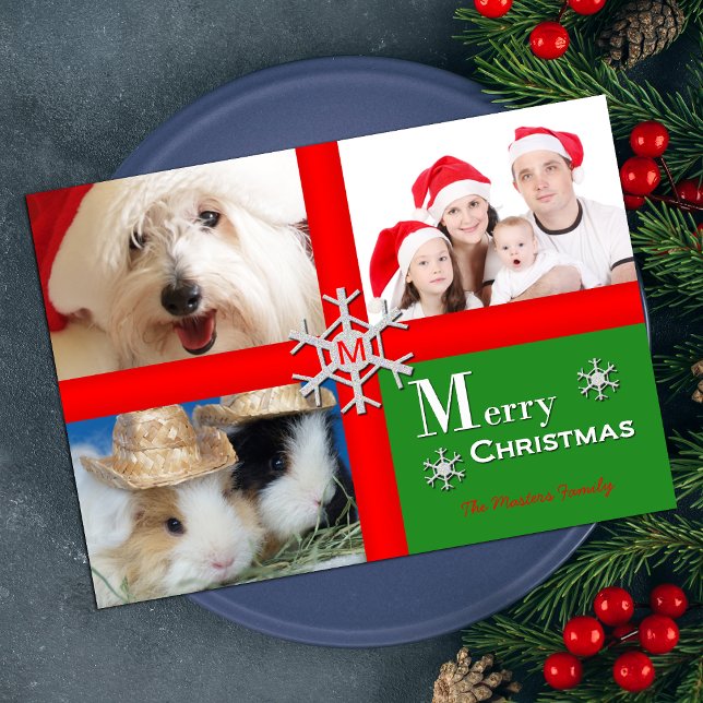 Carte de Noël personnalisée à photo multiple (Créateur téléchargé)