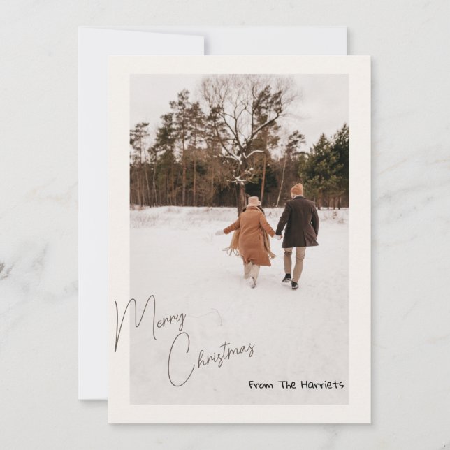 Carte de Noël personnalisée Amis / Fêtes de famill (Devant)