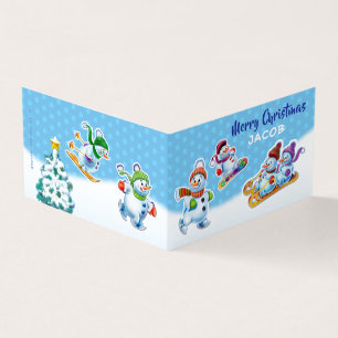 Carte de Noël personnalisée - avant et arrière - p