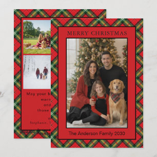 Carte de Noël personnalisée avec 5 photos et motif